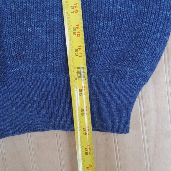 Vintage RedHead Blue 100% Cotton Knit Henley Sweater Made in USA Outdoor Classic - Picture 5 of 10